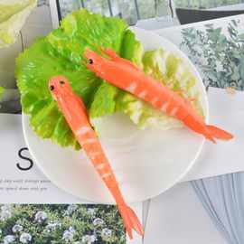 仿真食物大虾模型火锅店配菜展示道具创意搞怪基围虾食玩玩具批发