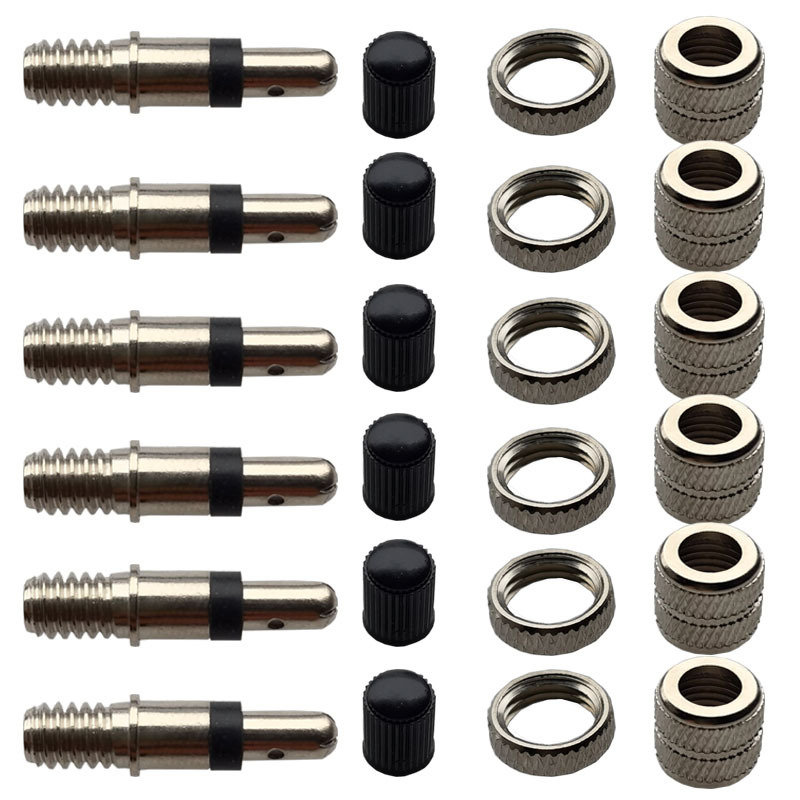 铜自行车德式气门芯 德式芯三件套 气门芯帽车胎气嘴自行车工具