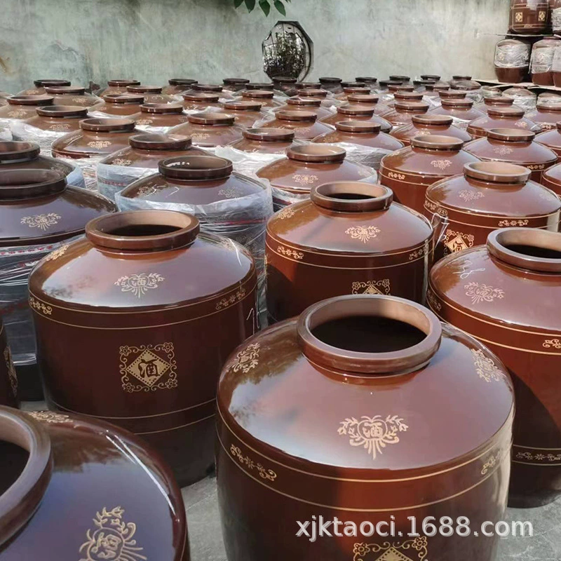 Утолщенная глиняная керамика винная банка 50 кг 100 кг 200 кг красная глазурованная керамическая винная банка бытовой герметичный погреб винная банка