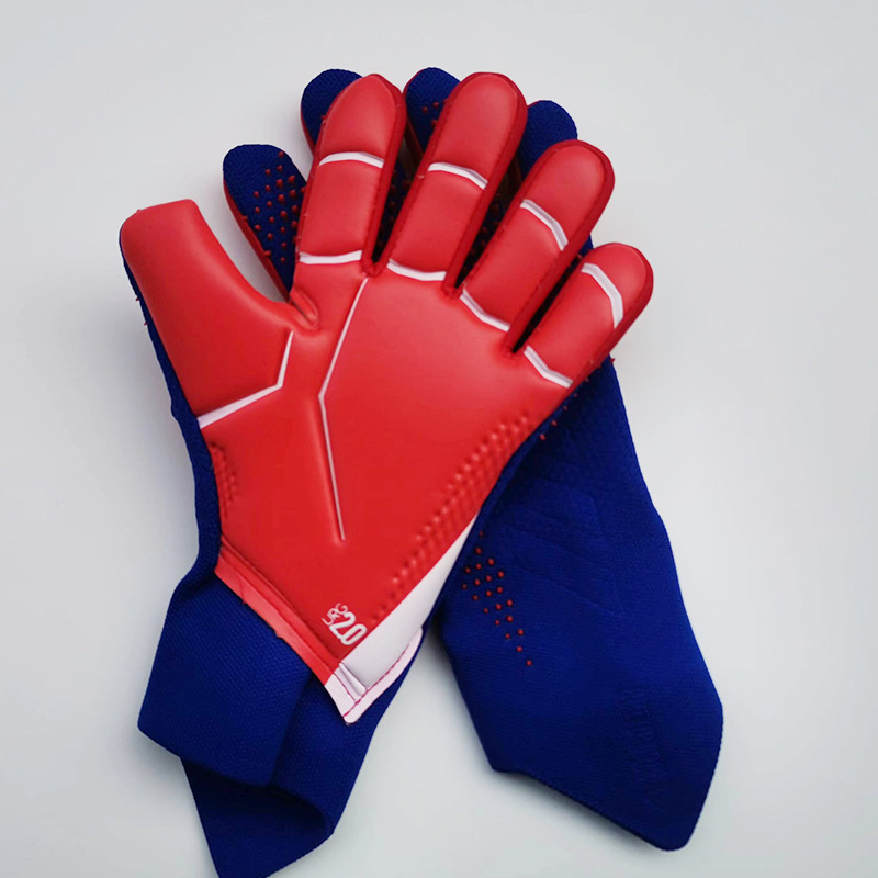 Guantes de portero de fútbol gruesos para adultos y niños, guantes sin dedos de látex antideslizantes transpirables, guantes de portero de fútbol