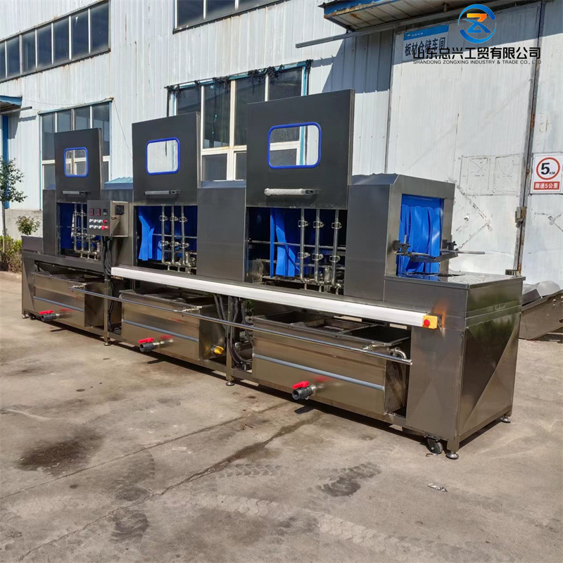 供应果蔬周转筐清洗机 肉制品筐高压喷淋洗筐机 食品厂用筐清洗机