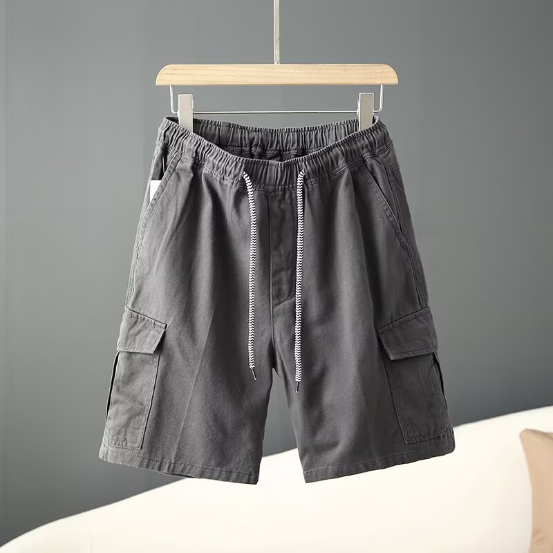 重磅水洗复古时尚工装短裤夏季户外多口袋男士百搭直筒五分裤潮流