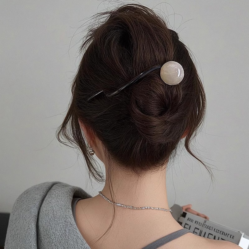 Retro temperamento flor una palabra clip de cabello para mujeres 2024 nuevo disco de cabeza atrás clip de agarre clip de torsión clip de cabello tocado clip de cabello