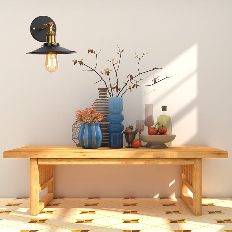 Industria de viento de hierro forjado lámpara de pared personalidad creativa loft bar tienda de ropa temática restaurante pasillo retro lámpara de pared de hierro forjado