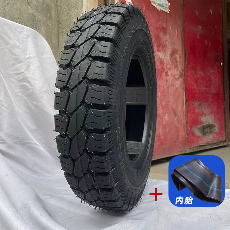 외부 타이어 + 내부 튜브 [단선 및 균열 포함 반품 및 교환] - 5.00-12 플랫 플라워 스틸 와이어 방폭형