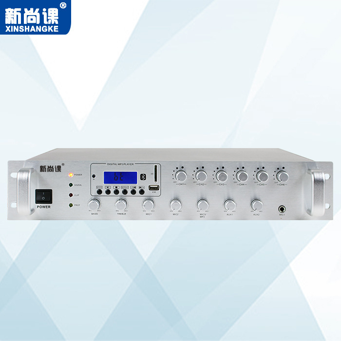 Bluetooth USB FM de radio de seis divisiones volumen independiente ajustable impedancia constante voltaje constante amplificador de transmisión suministro directo