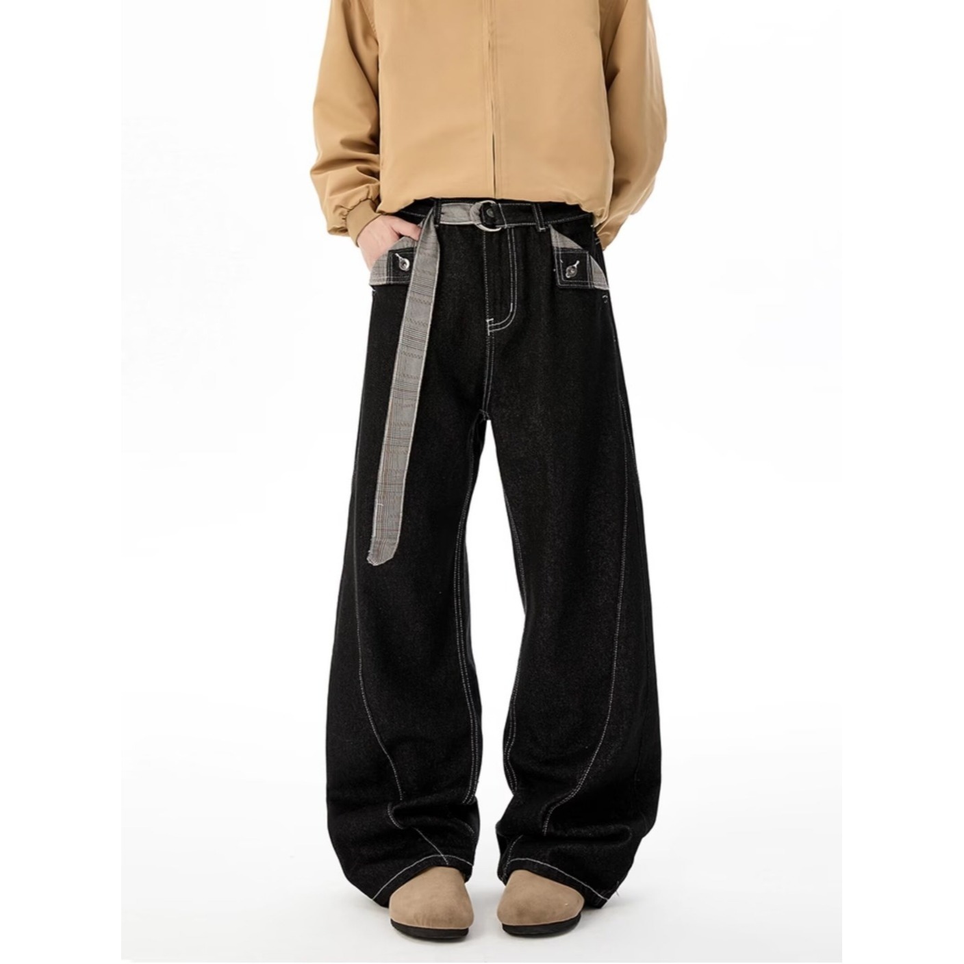 Retro autumn black jeans