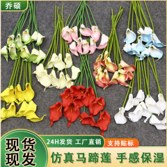 马蹄莲假花仿真花场景布置婚庆花艺家居插花材婚礼桌花手捧花束