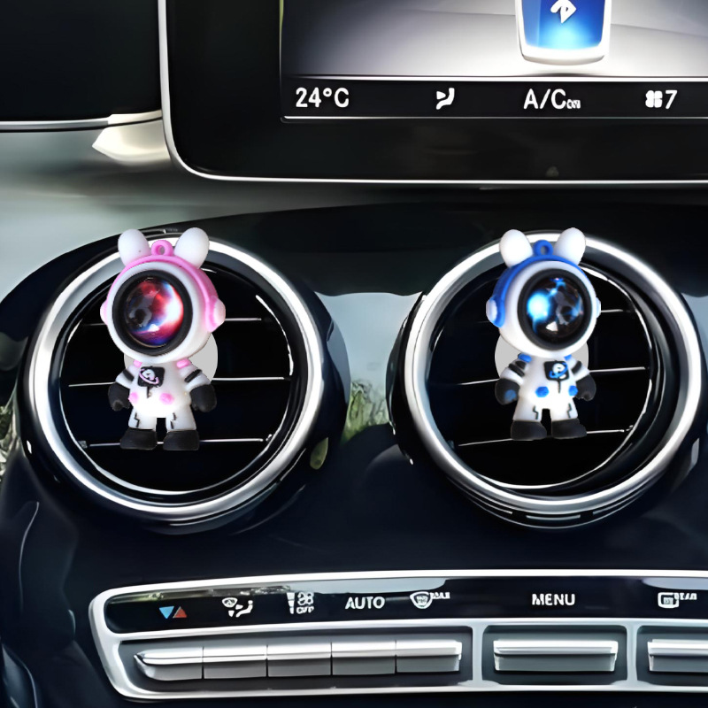 Salida de aire de coche transfronterizo, conejo de cielo estrellado, clip de astronauta, aromaterapia, perfume de coche, adornos de dibujos animados, accesorios decorativos