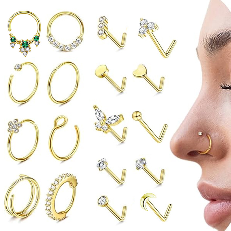 16G labret stud size and finish detail