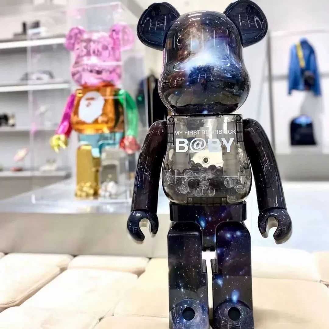 Bearbrick Violent Bear 1000%Plating Tide Playing Bear Hand -Office Toys Home Locker Ladder Van Gogh Qianqiu