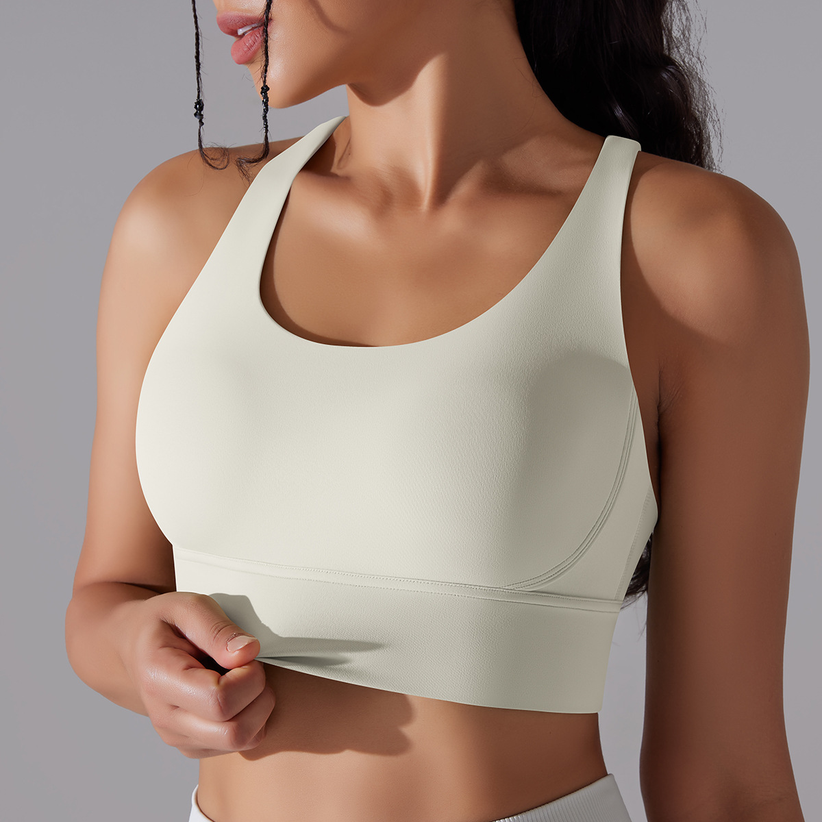 127g Weight Sleeveless Sleeve Length Nylon, Spandex Fabric Type Short Top Length Halter Crisscross Tank Tops Type Fitness, Yoga Occasion U Neck Neckline Solid Color Pattern Sports Style Sports Solid Color Nylon Spandex U Neck Active Tops Halter Crisscross Tank 159