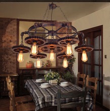 loft创意齿轮吊灯主题餐厅咖啡厅酒吧个性复古美式工业风铁艺吊灯