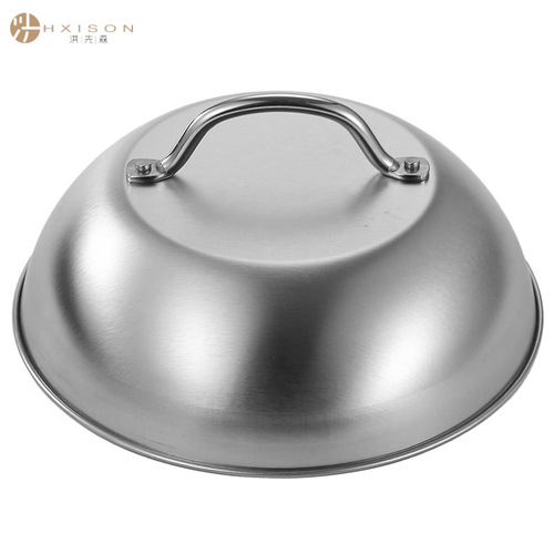 304 stainless steel barbecue pot cover cross-border 9-inch round arch teppanyaki cover steak anti-scalding cover outdoor BBQ barbecue cover