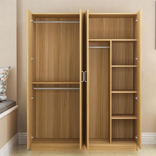 Wardrobe Simple Modern Solid Wood Particle Board Assembly 234 Doors Simple Kidsren's Adult Storage Cabinet Large Wardrobe