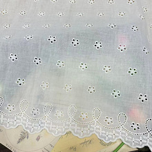 棉布绣花布镂空绣花面料 9088棉布刺绣 棉线水溶刺绣蕾丝女装布料