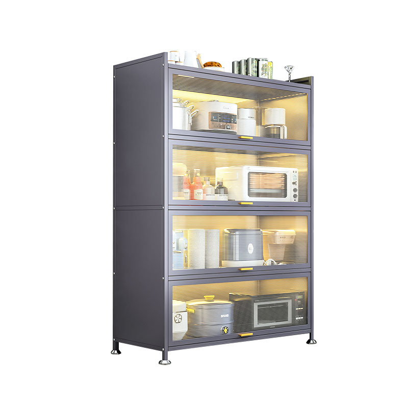 Estante de la cocina con puerta de la sala de estar aparador gabinete de almacenamiento gabinete placa plato aparato condimento brecha armario