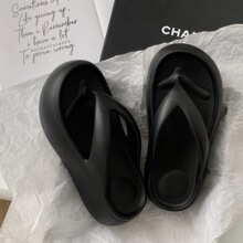 厚底人字拖鞋女夏季外穿踩屎感EVA增高沙滩夹脚夹趾家居休闲凉拖