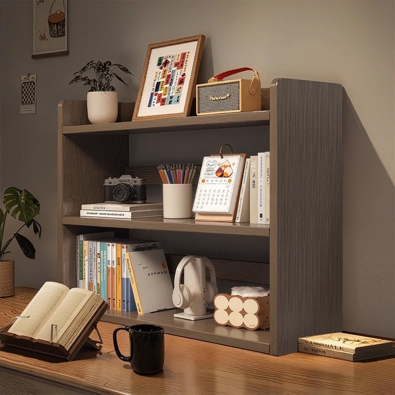 Estante de escritorio de madera sólida Estante de escritorio Estante