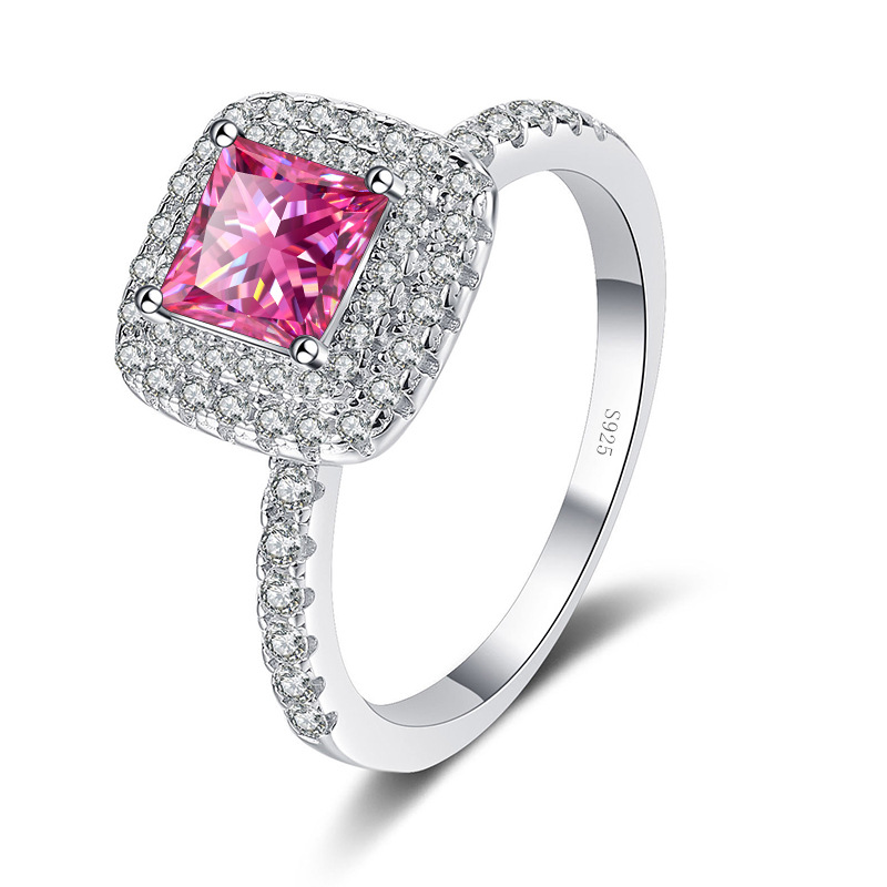 Anillo de piedra de 1 quilate de la princesa Fang Mozan lujoso anillo de oro de mujeres de venta caliente en Europa y América