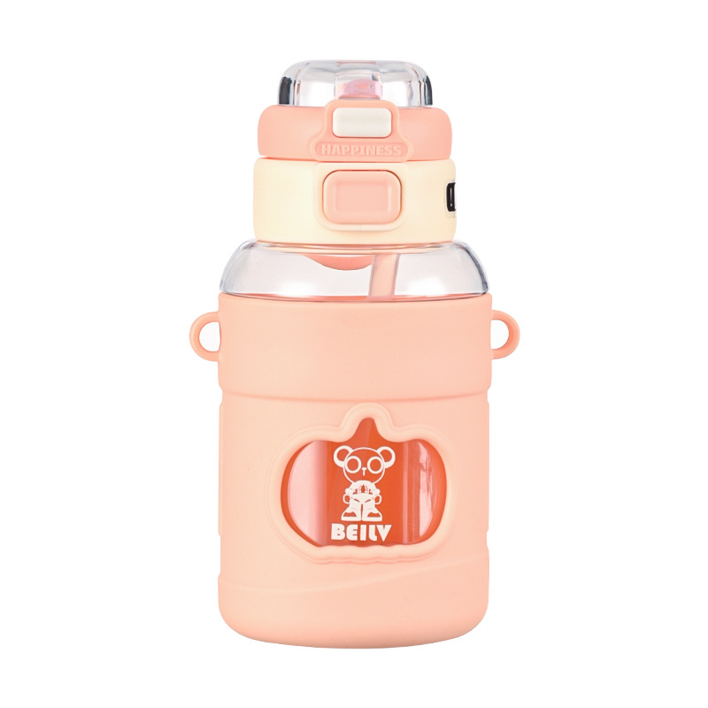 Taza de agua de alto valor para niños de nuevo estilo, niños y niñas, jardín de infantes, escuela primaria, taza de paja linda portátil