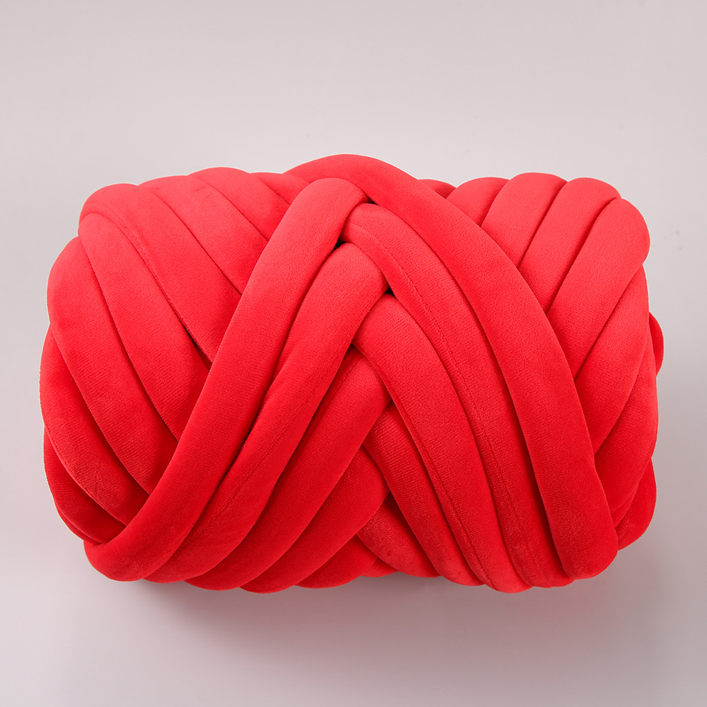 Terciopelo ultra grueso islandés hilo de lana relleno de algodón grueso tejido a mano DIY almohada bolsa línea de choque bebé