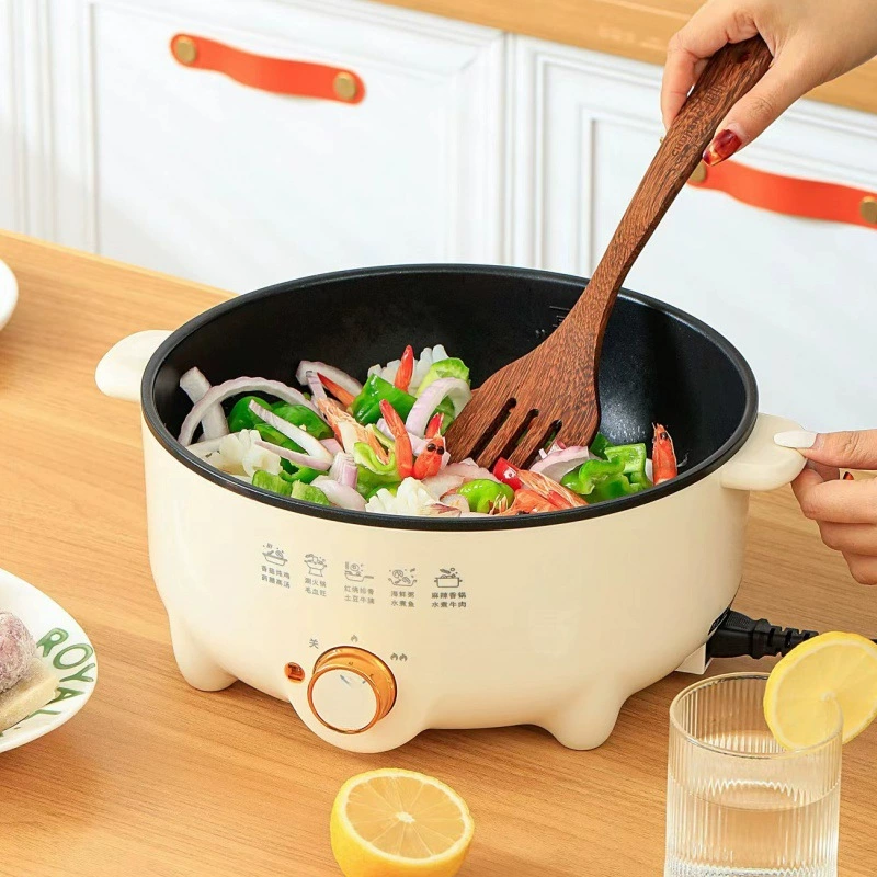 Круглая электрическая кастрюля Юаньянг многофункциональная кухонная кастрюля на 5 л с антипригарным покрытием, новая оптовая продажа электрическая кастрюля
