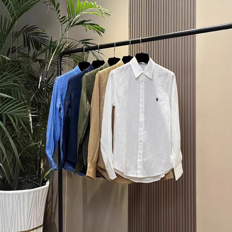 In Jomi/New Style Lapel Solid Color Shirt with Small Horse Embroidery on the Chest, Linen Long-Sleeve Comfortable Casual Shirt for Women In Jomi/New Style Lapel Solid Color Shirt with Small Horse Embroidery on the Chest, Linen Long-Sleeve Comfortable Casual Shirt for Women