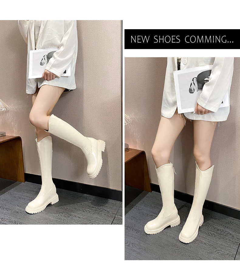 Bốt nữ cao cổ đế dày kiểu dáng thon gọn, gót thô 6–8 cm, phong cách Hàn Quốc — 618-11 màu cà phê, 618-11 màu đen, 618-12 màu cà phê (bên trong tăng 3CM), 618-12 màu đen (bên trong tăng 3CM) chi tiết 12
