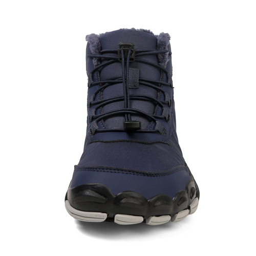 Hot-selling wide-headed snow boots for men and women in winter high-top barefoot shoes waterproof and cold-proof outdoor casual sports shoes