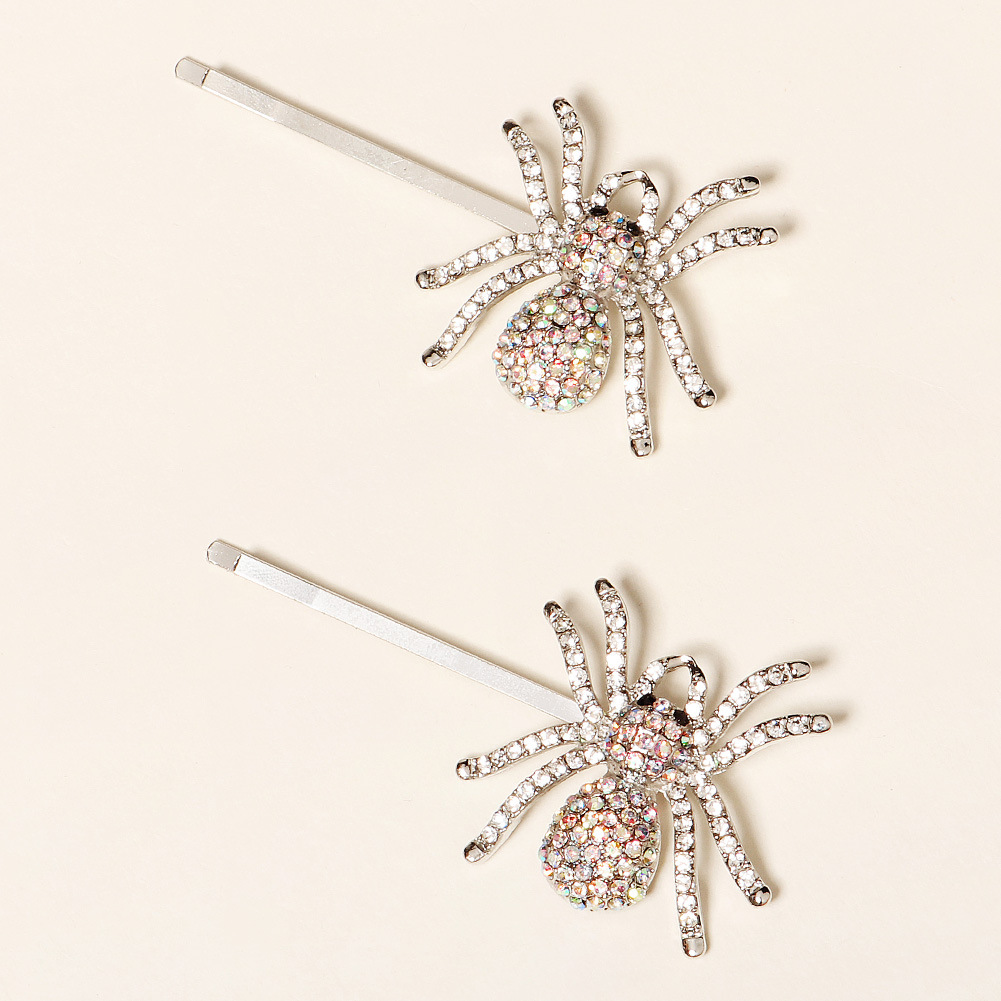 Personality Funny Rhinestone Bangs Clip Carnival Banquet Dress Up Spider Hairpin display picture 6