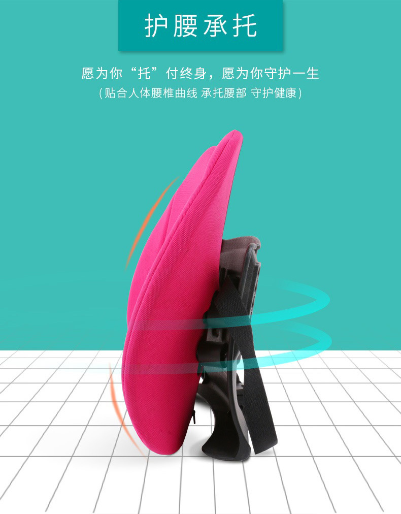 Ergonomic Lumbar Support Cushion for Office Long Sitting, Breathable Waist Support Back Cushion, Driving Lumbar Cushion