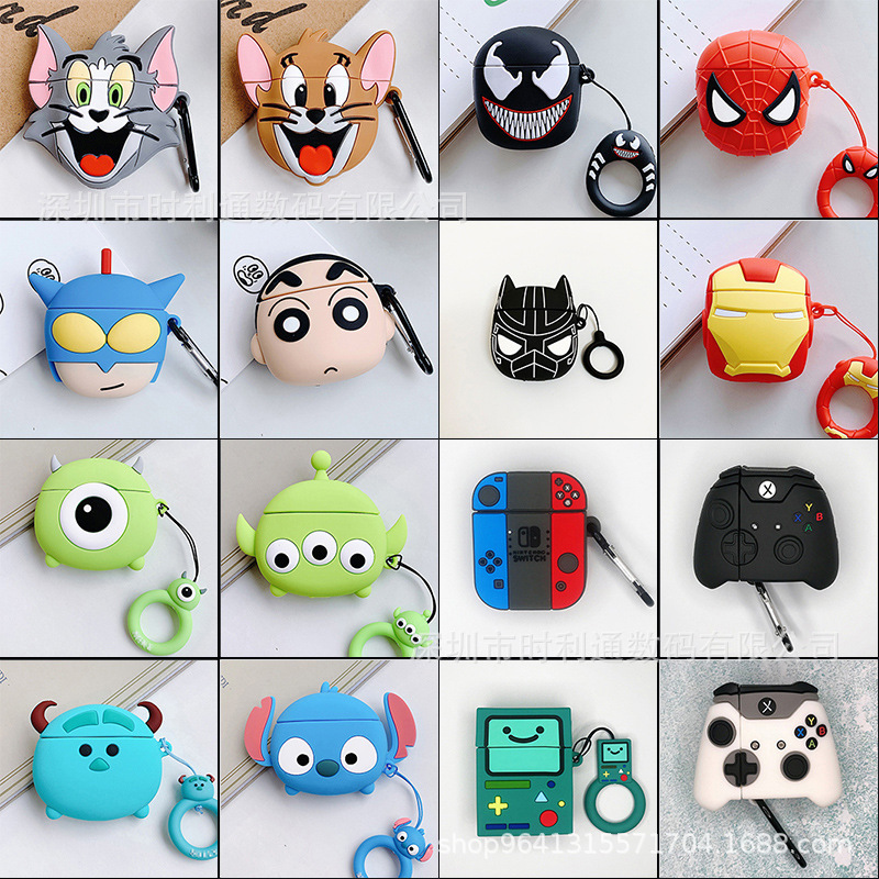 For airpods pro Wireless Bluetooth Headset Protective Case Cartoon Soft Case Apple 2 Generation Cute Silicone Box For airpods pro Wireless Bluetooth Headset Protective Case Cartoon Soft Case Apple 2 Generation Cute Silicone Box