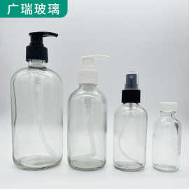 透明波士顿瓶分装瓶口服液乳液瓶洗发水沐浴露瓶洗手液玻璃喷雾瓶