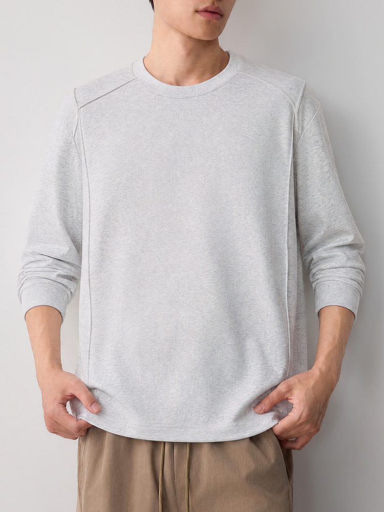 Áo hoodie nam nỉ cao cấp phong cách thông minh, chia cắt lập thể, kiểu dáng đơn giản hiện đại — đen chi tiết 4