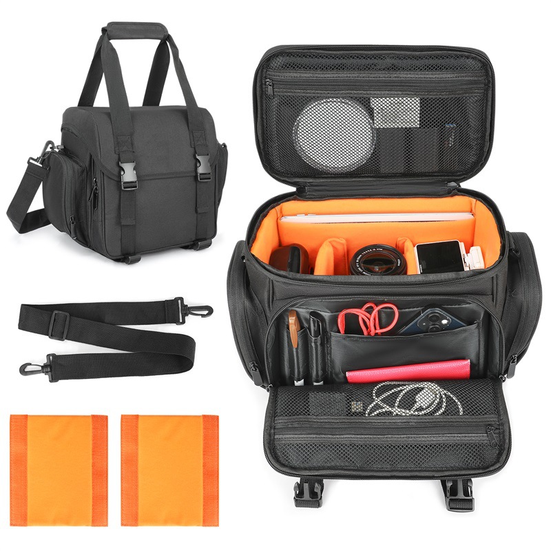 YUCHUANGWEI 새로운 카메라 가방 어깨 여행 카메라 사진 가방 방수 크로스 바디 디지털 SLR 카메라 저장 가방