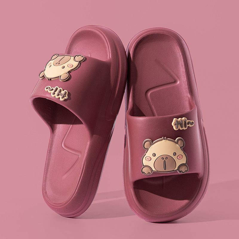 Internet Celebrity New Eva Sandals for Men and Women, Summer Couple Home Slippers, Cute Capybara Capybara Outer Wear Soft