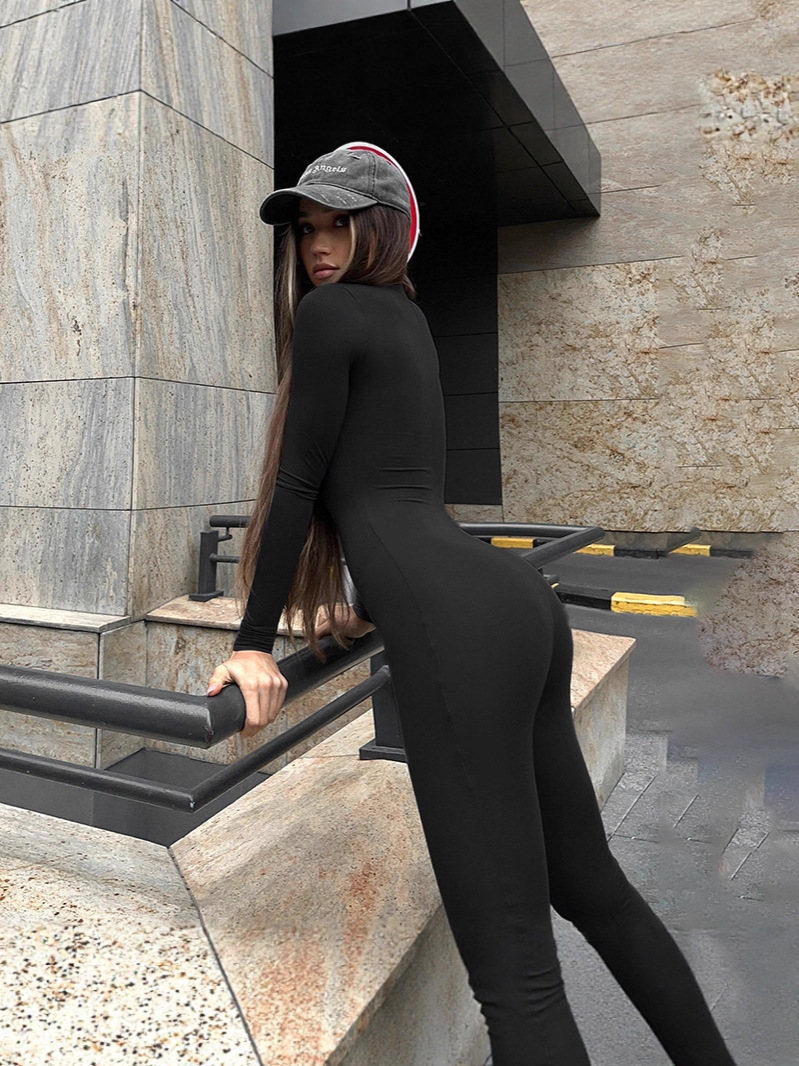 G25J258-2025 nueva chica caliente europea y americana delgada pantalón de boquilla de moda universal apertado chaqueta de mujer