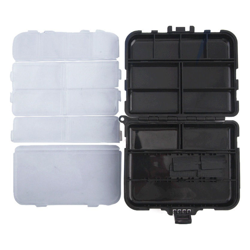 Cabeza de plomo Luya caja de almacenamiento caja de accesorios de pesca piezas de pesca gancho de pesca caja de cebo de almacenamiento con cuerda de mano accesorios de artes de pesca