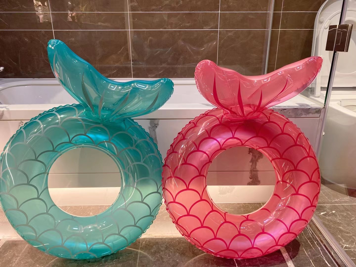 Nuevo Respaldo De Moda En Forma De Sirena Anillo De Natación Cama Flotante Para Niños display picture 2