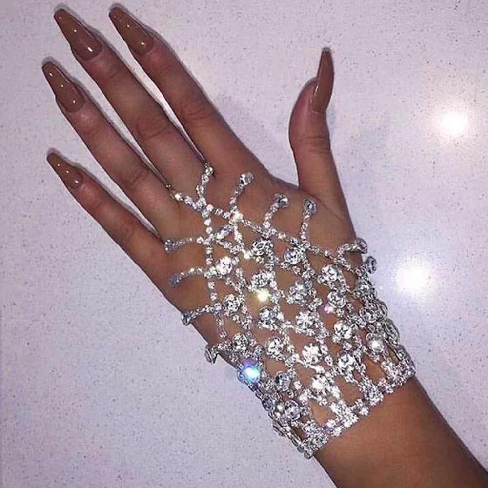 Трансграничные горячие продажи персонализированный браслет со стразами с бахроной