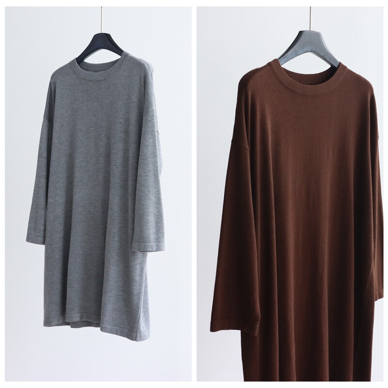 60-Count Mulberry Silk Wool Blend Row Fashionable Mid-Length Knitwear Round Neck Loose Pullover Blouse for Women in Autumn and Winter