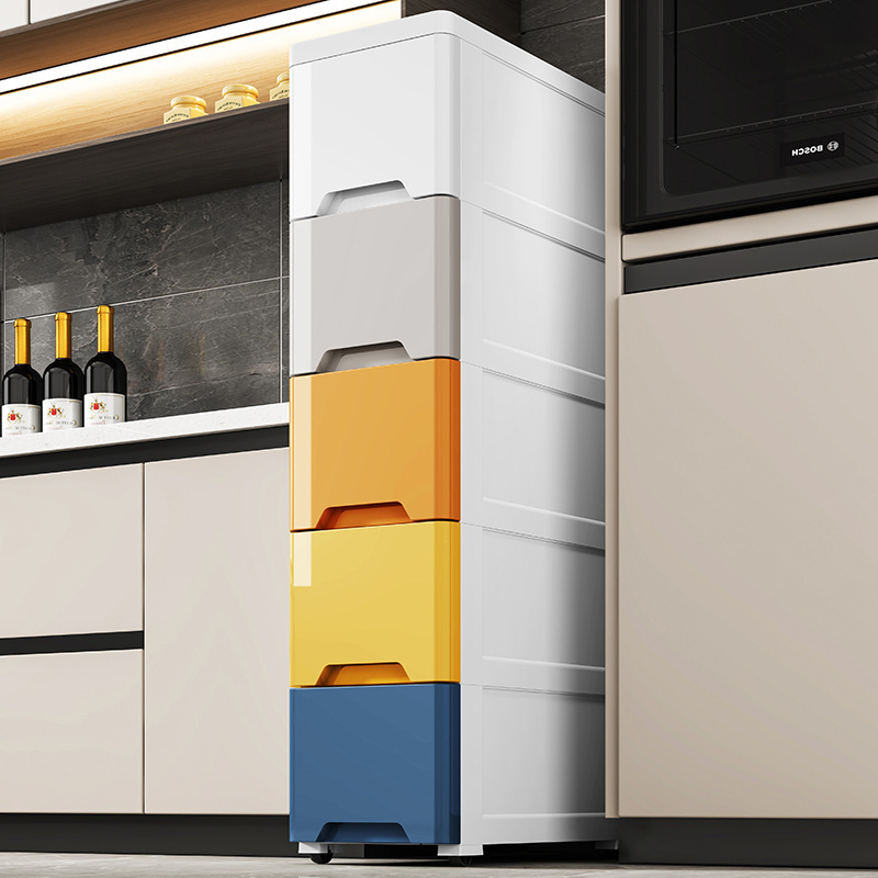 15/20/25/35cm Gap Storage Cabinet Drawer Type Kitchen Gap Bathroom Narrow Storage Cabinet Storage Rack