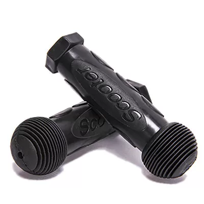 Scooter Handlebar Cover, Kidsren's Bicycle Universal Handlebar Cover, Environmentally Friendly Anti-Slip Soft Rubber Handle Protective Cover Accessories (Other Electric Vehicle Accessories) - black-1-pair