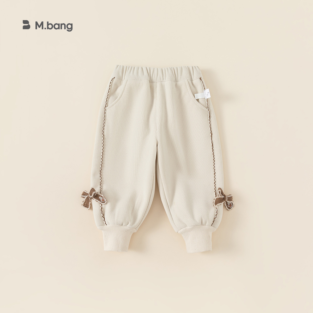 Ropa infantil Youbao, pantalones infantiles con forro polar, ropa de invierno gruesa, nuevos pantalones largos con puños de encaje de mariposa para niñas. image 9