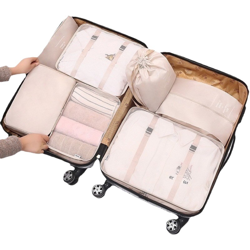 Storage Bag Manufacturer Direct Sales New 8-Piece Set Wholesale Hot-Selling Multi-Functional Travel Eight-Piece Clothing Storage Bag