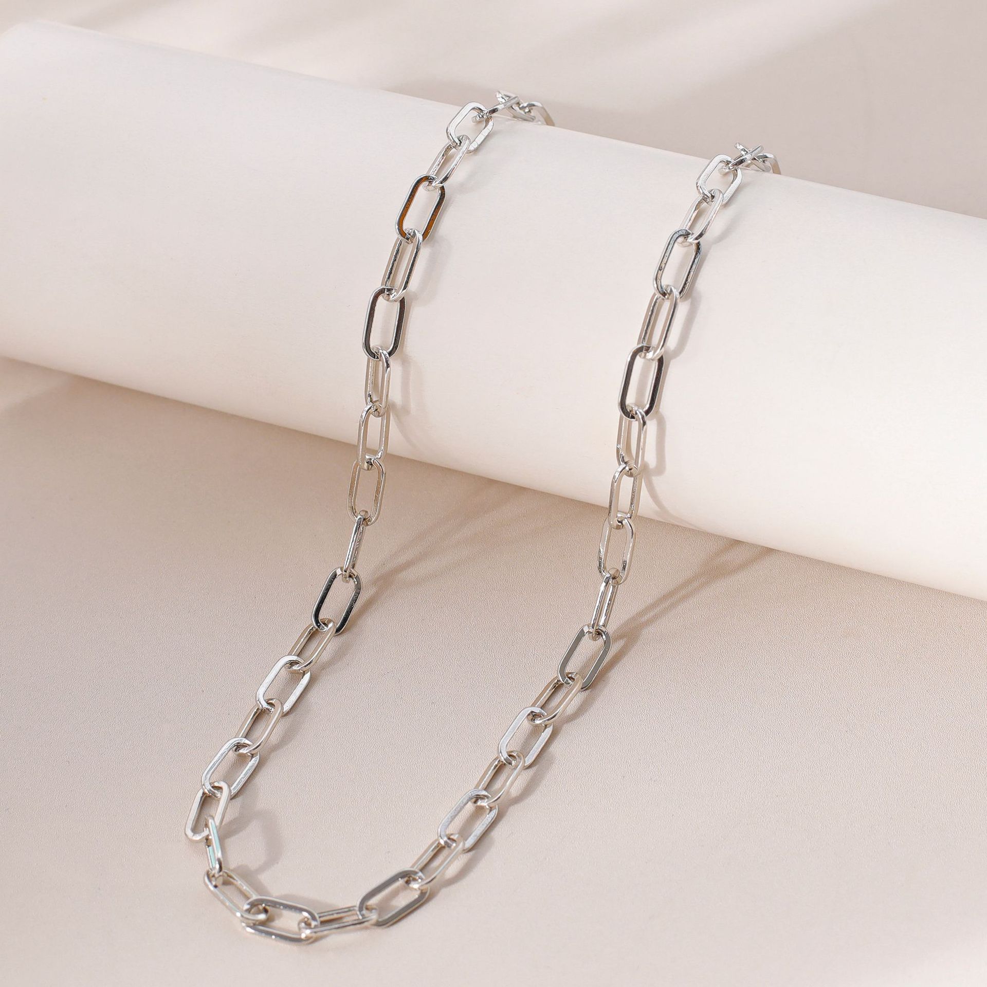 Copper Material Solid Color Pattern Plating Design 1 Piece 45cm Copper 18K Gold Plated Jewelry Accessories