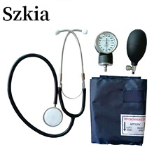 Szkia手動式加圧血圧計デスクトップ無水銀液体旧式聴診器付き血圧計測圧計