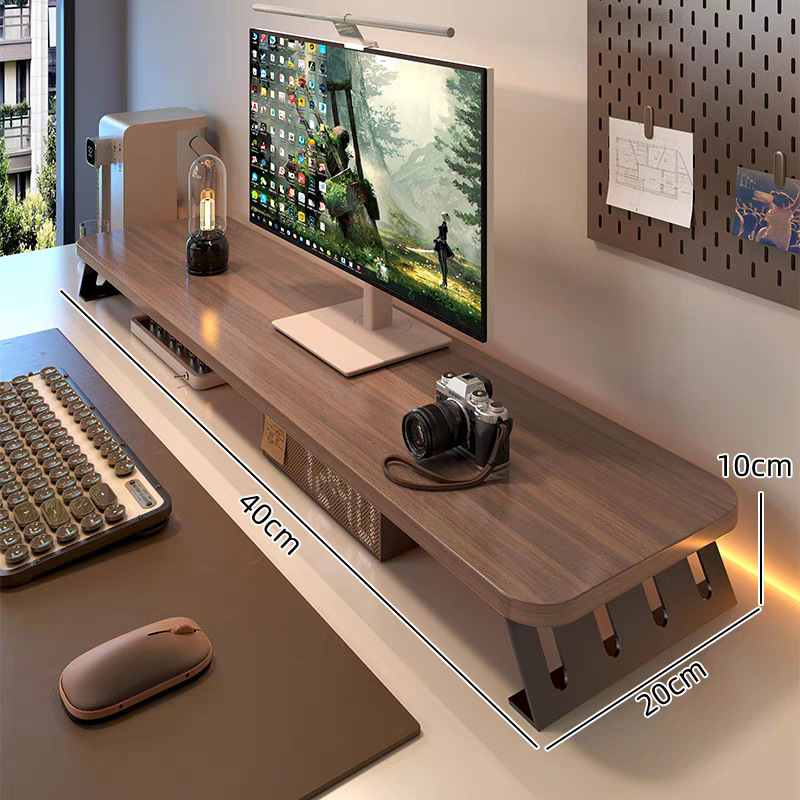 デスクトップコンピュータ高架デスクトップ拡張モニター高架ベースオフィスデスク収納ラックスクリーンサポートスタンド|undefined