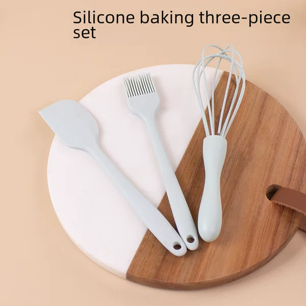 Ready Stock Supply of Mini Silicone Baking Set, High Temperature Resistant Cake Cream Silicone Spatula, Egg Beater, Silicone Oil Brush